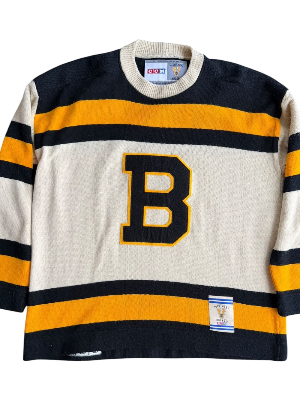 Boston Bruins Vintage Hockey CCM Heritage Kint Sweater Size: XL